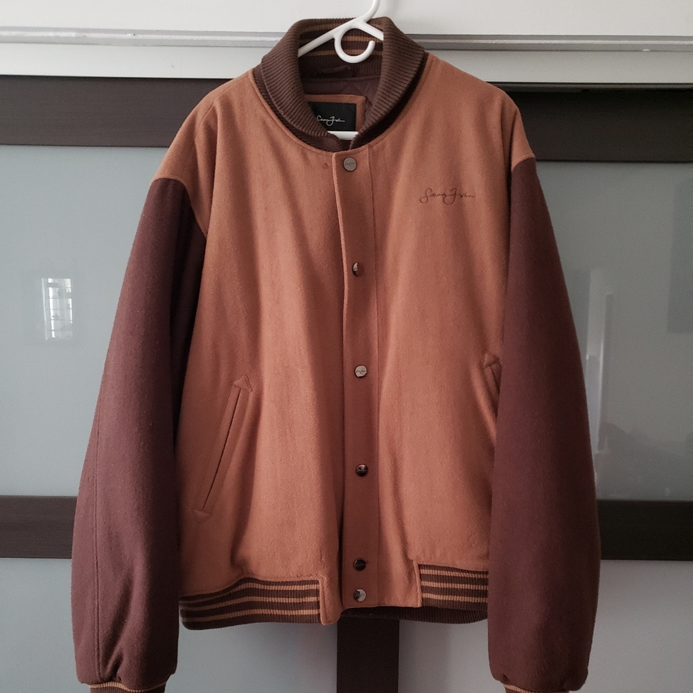 Mens Sean John wool bomber coat